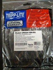 New, Tripp Lite, UR024-18N-RA, USB 2.0 Cable A Female to A Male, Right Angle 1.5 picture