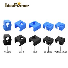 2Pcs 3D Printer V6/MK8 MK9/MK10/VN Silicone Sleeve Sock Heat Block Cover Case. picture
