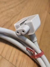 Apple A1297 Fused AC Power Cord Cable White 6ft 2-Prong to 2-Prong 125V picture