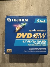 DVD RW Fujifilm Discs Disks DVDS 120 Min 4.7gb Jewel Cases Brand New Pack of 5 picture