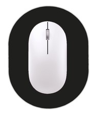 GZXHS Small Mouse pad, Portable, Waterproof 6X8 inchesoval small, 1-black picture