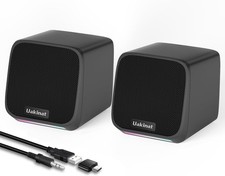 2 Altavoces USB 3.5mm Equipo De Sonido Bocinas Parlantes Para PC Casa En Oferta picture