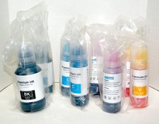 T502 Ink Refill Bottles compat. for many Eco Tank systems (Not Sublimation) 8 pk picture