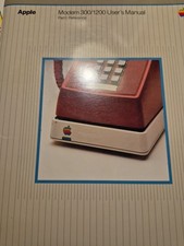 Vtg 1983 Apple Modem 300/1200 User Manual Part 1 and Modem Command Summary Card picture
