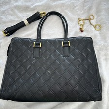 FRANKLIN COVEY Black Quilt Office Travel Bag Professional Laptop Shoulder Tote picture