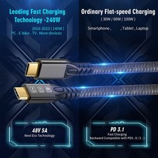 USB C To USB C Cable Support 20Gbps Data Transfer 240W Fast Charging 4K 60H EZDV picture