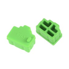 20pcs RJ45 Silicone Protectors Ethernet Hub Port anti-Dust Cap Cover, Green picture