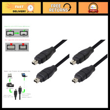 FireWire 400 Cable 4 Pin Male to Male iLink DV Cord for PC & Camcorder - 6ft (2 picture