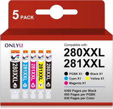 ONLYU 280XXL 281XXL Compatible for Canon Ink 280 and 281 Cartridges PGI-280XXL C picture