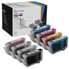 LD Products Compatible Ink Cartridge Replacement for Canon CLI-42 (Black, Cyan, picture