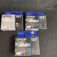 Epson 157 UltraChrome K3 Ink Lot of 3 Photo Matte Light Black Sealed R3000 picture