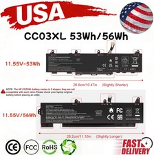 ✅53wh/56Wh-CC03XL Battery For HP EliteBook 830 835 840 845 G7/G8 Series picture