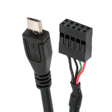 USB 2.0 Motherboard 9pin 10pin Header to Micro USB 5Pin Cable 50cm for Mini M picture