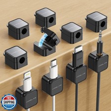 MRGLAS 10-Pack Magnetic Cable Management Cord Organizer,[1s Lock] Cable Holde picture