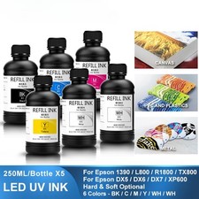 6×250ML LED UV Ink Kit For For Epson R1800 R1900 R2000 R3000 4800 4880 7800 7880 picture