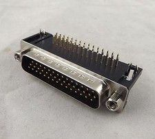 2x DB44 44Pin Male 3 Rows Right Angle D-SUB PCB Solder Cable Adapter Connector picture