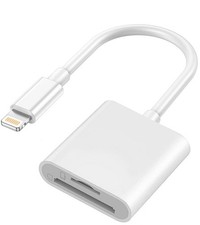 Lightning to SD & TF Dual Card Slot Adapter, Apple MFi Certified Micro SD/SD ... picture