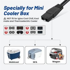 Mini Fridge 12V DC 2 Pin Power Cord for Mobicool Wagan NFA Car Cooler Box Ref... picture