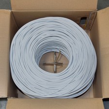 1000ft Cat6 Plenum CMP 550Mhz UTP Solid Ethernet Network LAN Cable NEW GRAY picture