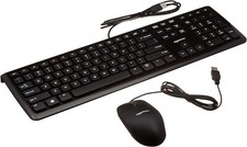 NEW - AMAZON BASICS WIRED KEYBOARD AND MOUSE COMBO picture