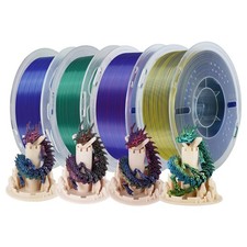 Kingroon Silk PLA Filament, 4KG, Red Green Blue, Red Yellow Blue, Copper Gree... picture