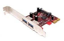 STARTECH PEXUSB3S22 (2) USB 3.0 SUPER SPEED, PCIE X1 W/SATA POWER - NEW picture