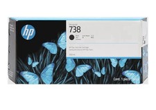 Genuine HP 738 300-ml Black DesignJet Ink Cartridge 498N8A Sealed Box OEM picture
