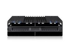 ICY DOCK 4 Bay 2.5 SAS/SATA SSD/HDD Tool Free Mobile Rack for 5.25