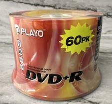 PLAYO DVD + R Professional Grade 60pk Recordable Discs 4.7GB 120min New Sealed picture