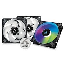 3 Pack PC Fans 120mm PWM A-RGB Case Fan Black 2000 RPM picture
