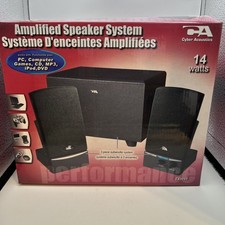 Cyber Acoustics Amplified Speaker System Game Series CA-3001 Black New In Box picture