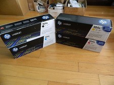 GENUINE SET 4 HP TONER CC530A CC531A CC532A CC533A HP CP2025 CM2320 MFP 304A NEW picture