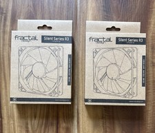 Lot Of 2 Fractal Design Silent Series R3 120 mm Black Frame Computer Fan (NEW) picture