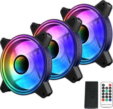 SAMA 120mm 3-in-1 PC Fan Set ARGB Infinity Mirror with Hub and Remote - 6CF120I picture