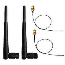 2PCS Dual Band Wireless 2.4G/5G WiFi Antenna & 25CM RP-SMA MHF4/IPX Pigtail picture