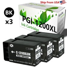 3PK PGI 1200 Ink Cartridge Black for MAXIFY MB2020 MB2120 MB2320 MB2720 Printer picture