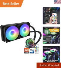 High-Performance 240mm AIO CPU Cooler with ARGB Fans & Color Change Remote picture