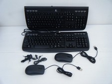 2 sets Grade A Logitech Internet 350 USB Keyboard with Dell Mice and hp Ear Buds picture