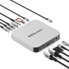 EZQuest Ultimate Plus Dual HDMI USB-C Multimedia Hub 12 Ports Adapter X40214 NEW picture