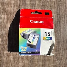 Canon BCI-15 Color Ink Cartridges Twin Pack ChromaLife100 Sealed Genuine OEM NIB picture