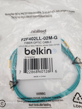 Belkin F2F402LL-02M-G 2M Duplex LC/LC Fiber Optic Patch Cable – New Sealed picture