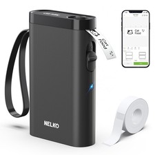 P21 Label Maker Machine with Tape, Bluetooth Label Printer, Black picture