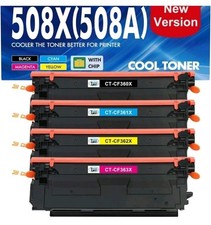 Palmtree 508X 508A Toner 4-Pack Set for HP CF360X CF361X CF362X CF363X M553 M577 picture
