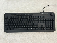 iBUYPOWER ARES M2 Wired Illuminated Gaming Keyboard, Multimedia, Black picture