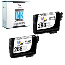 2 PK 288XL Black Ink Cartridges for Epson XP440 XP430 XP330 XP340 XP446 XP434 picture