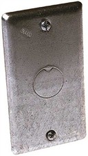 RACO 4x2 Inch Handy Box Cover with 1/2 Inch Center KO Steel Made in USA picture