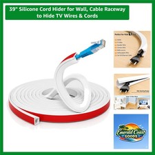 Clean Up Your Space: 39-Inch Silicone Cable Hider for Tidy Indoor/Outdoor Cords picture