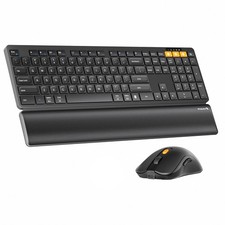 ProtoArc KM60 Wireless Ergonomic Keyboard Mouse Combo, Black picture