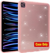Tablet Case for iPad Pro 11 2020/2021/2022, Glitter Clear Shockproof Pink picture
