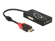 Delock VideoConverter DisplayPort HDMI VGA DVI DVI HDMI Black 62902 picture